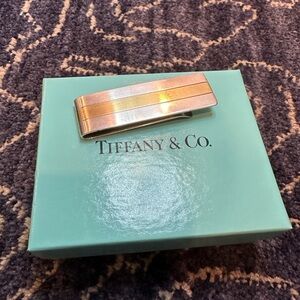 Tiffany & Co. Sterling Silver and 18K gold money clip.